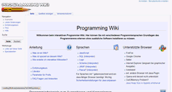 Desktop Screenshot of programmingwiki.de